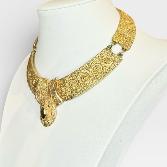 NAPIER 1971 Egyptian Collection Bib Necklace, BOOK PIECE - Picture 8 of 16